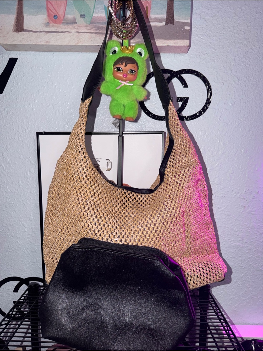 Accent Woven Shoulder Bag with Removable Pouch - GREAT BEACH BAG!!! - Picture 2 of 9